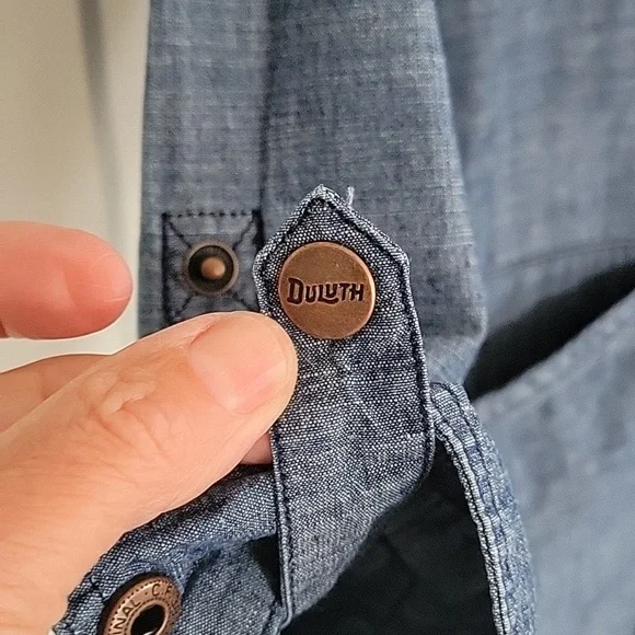 Duluth Trading Organic Cotton Rootstock Denim Long Sleeve Gardening Dress SZ XS - Picture 6 of 14